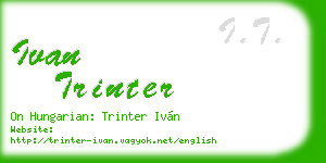 ivan trinter business card