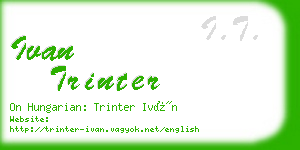 ivan trinter business card